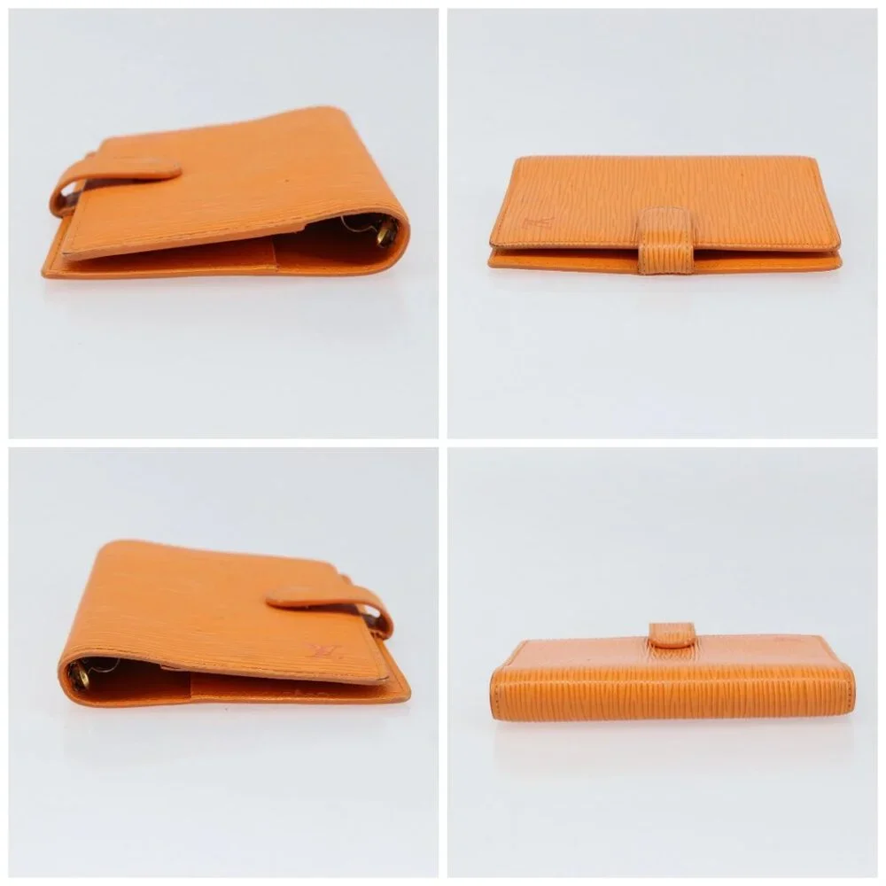 LOUIS VUITTON Epi Agenda PM Day Planner Cover Orange Mandarin R2005H Auth BA